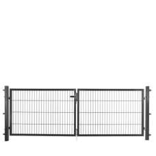 Stalen tuinpoort compleet dubbel antraciet 200 x 300 cm 133036